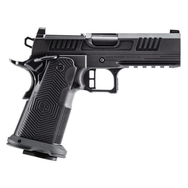 Alpha Foxtrot 1911 Romulus 10mm Auto 17rd Magazines(2) 4.25" Bull Ramped Barrel MOS DLC Black